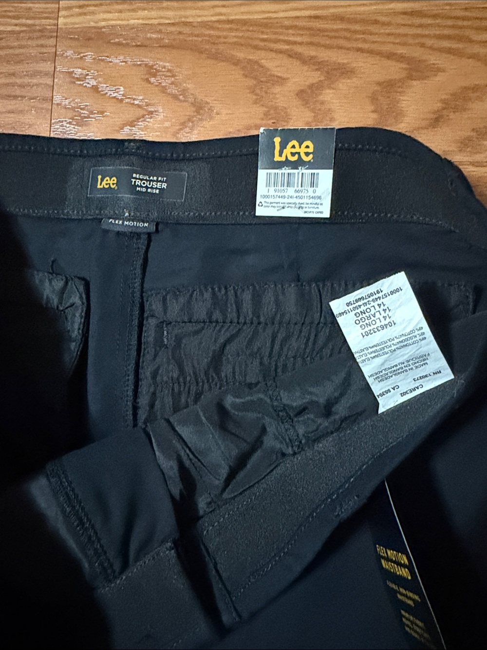 Lee Ultra Lux Comfort Straight Leg Pants Black-Size 14 Long - Picture 7 of 7